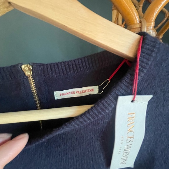 Navy and Pink Frances Valentine Sweater NWT Size XL - Picture 6 of 8